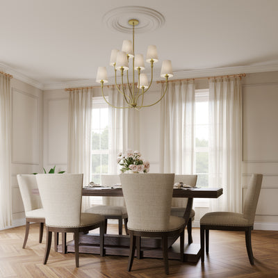 38.25'' Mairbourne Vintage Brass 8 Light Chandelier