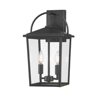 9'' Strathden Powder Coated Black 2 Light Lantern