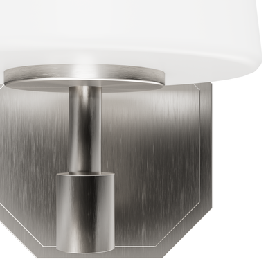 Nolita 10-inch 1-light Brushed Nickel Wall Sconce with Cased White Glass