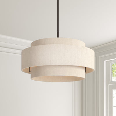 15.75'' Helbert Matte Black 5 Light Pendant