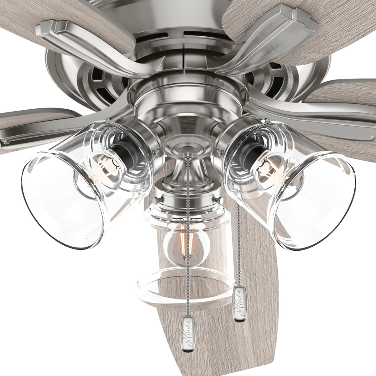 60 inch Dondra ENERGY STAR® Brushed Nickel Ceiling Fan with LED Light Kit and Pull Chain