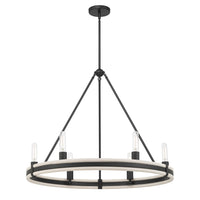 25.5'' Rovessa Matte Black 6 Light Chandelier