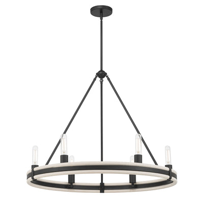 25.5'' Rovessa Matte Black 6 Light Chandelier
