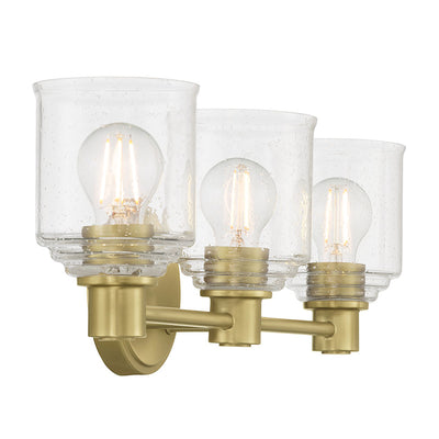 22.5'' Vessair Vintage Brass 3 Light Bath Vanity