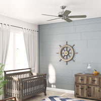 Casablanca 54 inch Panama ENERGY STAR® Brushed Nickel Ceiling Fan with Handheld Remote