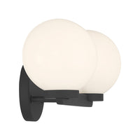 14'' Ardeva Matte Black 2 Light Bath Vanity