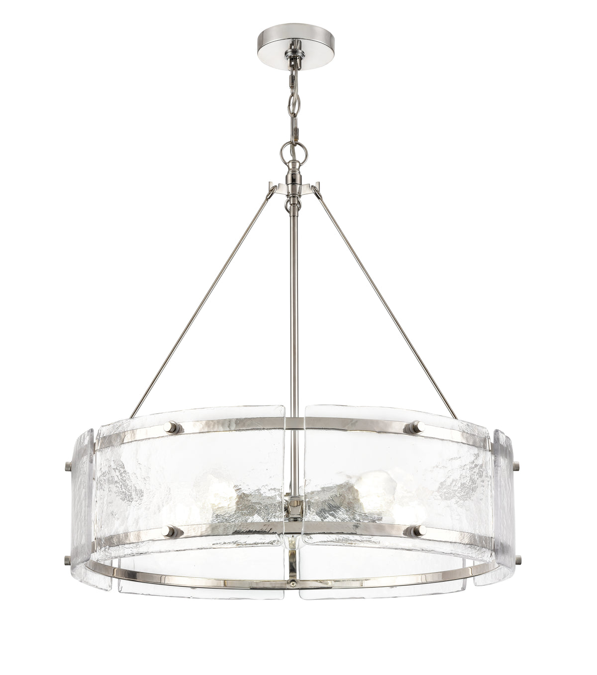 25'' Bennetti Polished Nickel 5 Light Pendant