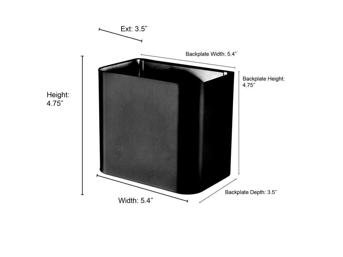 4.75-inch Powder Coated Black Outdoor Wall Sconce