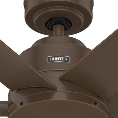 44 inch Kennicott Matte Bronze Damp Rated Ceiling Fan and Wall Control