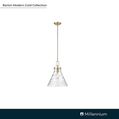 12.8'' Barlon Modern Gold 1 Light Pendant