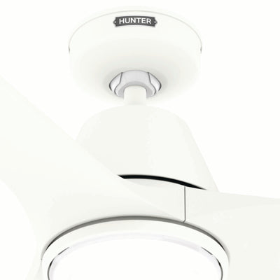 60 inch Aeronaut Wi-Fi ENERGY STAR® Matte White Damp Rated Ceiling Fan with LED Light Kit and Remote
