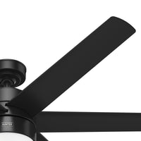 60 inch Solaria ENERGY STAR® Matte Black Damp Rated Ceiling Fan with LED Light Kit and Wall Control