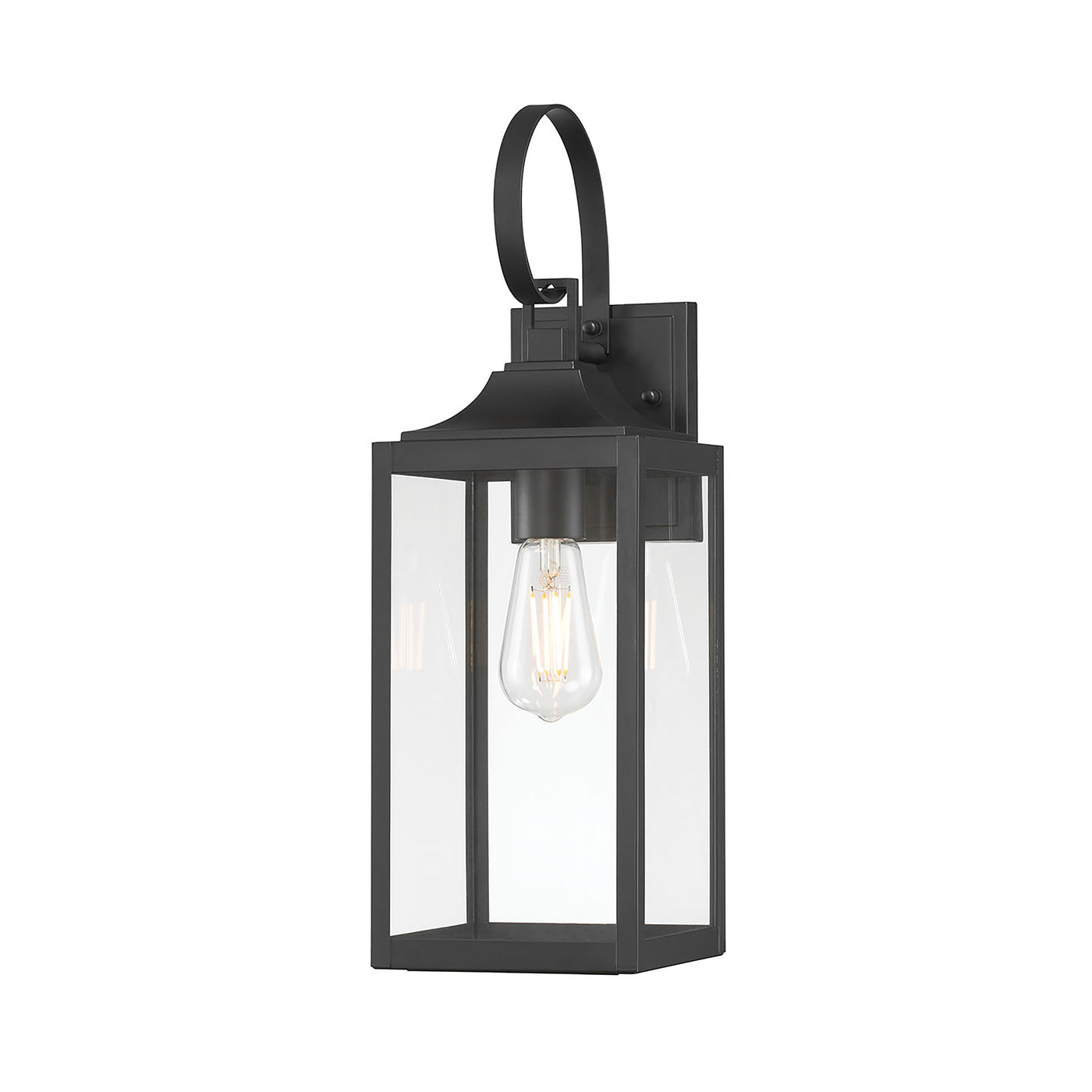 6.25'' Halston Powder Coated Black 1 Light Lantern