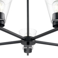 15'' Strayhan Matte Black 5 Light Chandelier