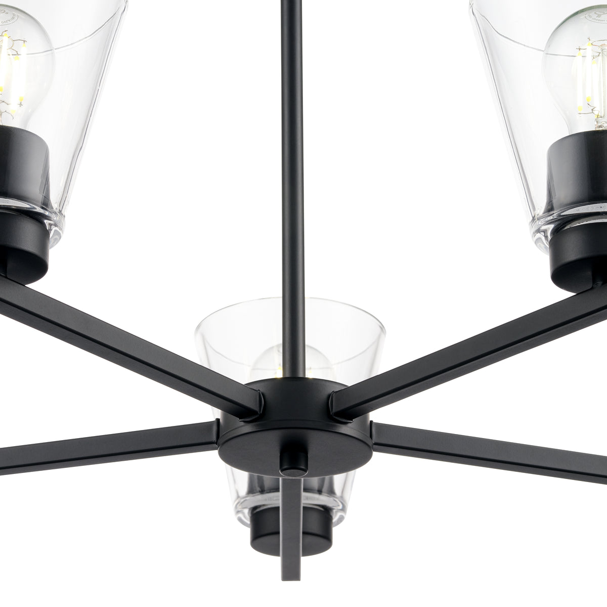 15'' Strayhan Matte Black 5 Light Chandelier