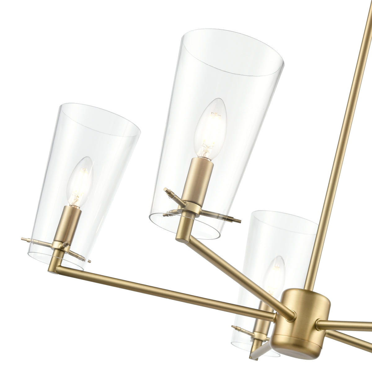 10'' Maccan Vintage Brass 5 Light Chandelier