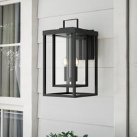 10'' McDonough Powder Coated Black 2 Light Lantern