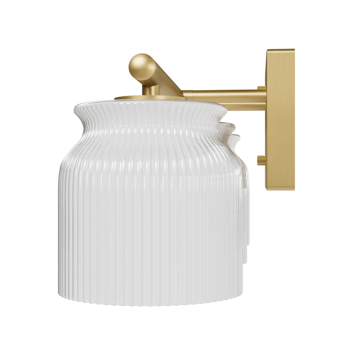 Harlowe 22-inch 3-light Luxe Gold Vanity Light with Cased White Glass