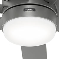 52 inch Brazos ENERGY STAR® Matte Silver Damp Rated Ceiling Fan with LED Light Kit and Handheld Remote