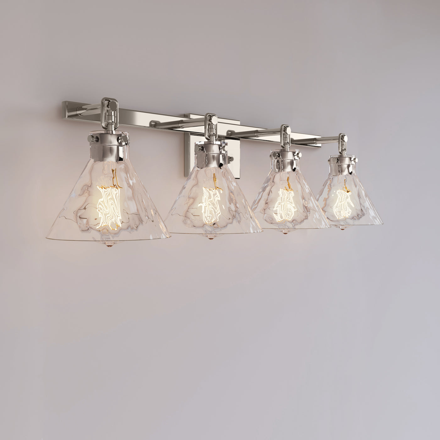 34.75'' Barlon Polished Nickel 4 Light Bath Vanity