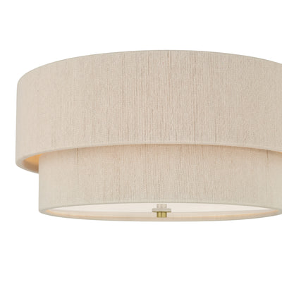 8'' Helbert Vintage Brass 4 Light Flush Mount