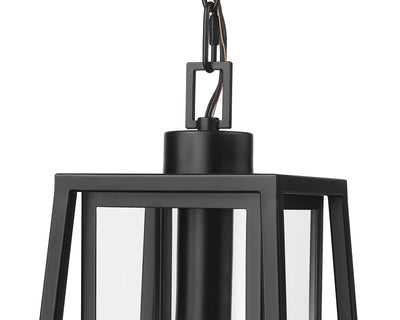 17'' Denzell Powder Coated Black 1 Light Hanging Lantern