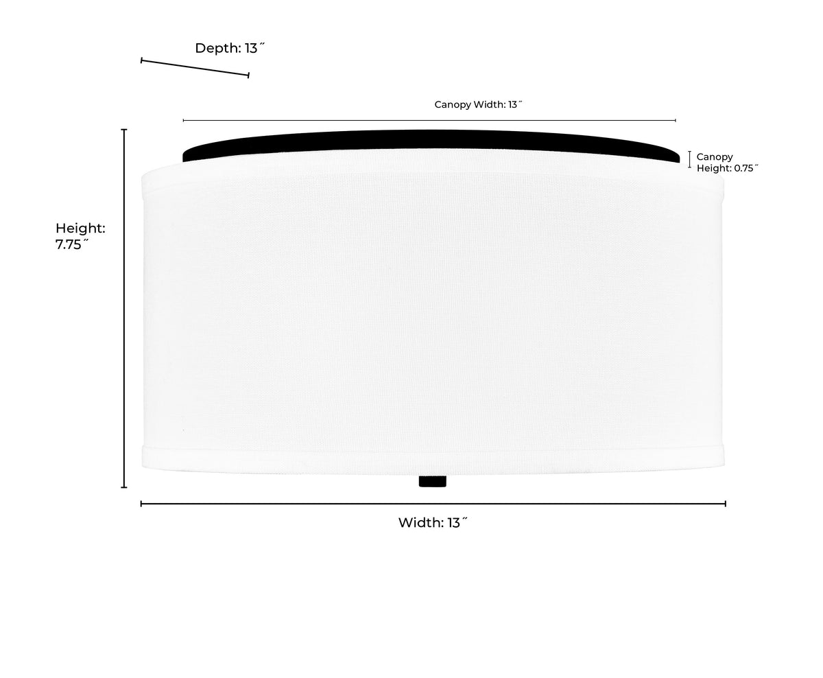 7.75'' Guyten Modern Gold 2 Light Flush Mount