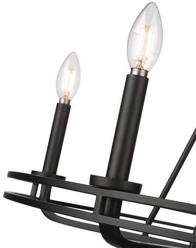 23'' Jody Matte Black 5 Light Chandelier