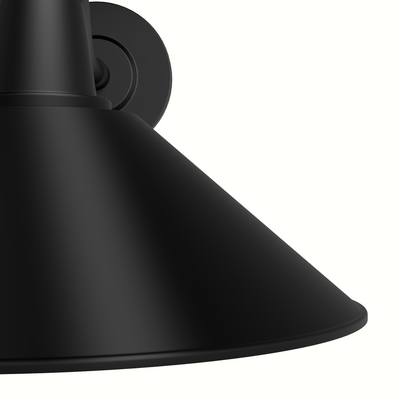 Skyflow 14-inch 1-light Matte Black Outdoor Wall Light with Metal Shade