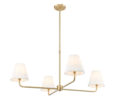 17.5'' Ami Vintage Brass 4 Light Chandelier