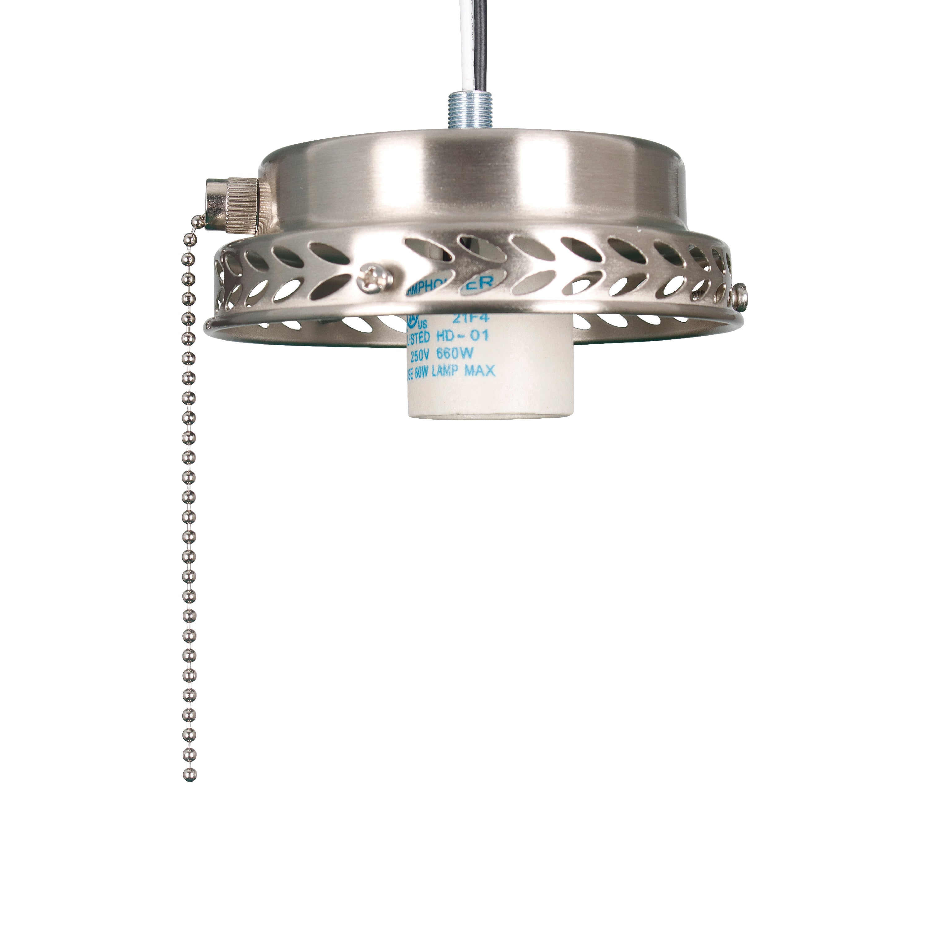 4.5-inch Brushed Nickel Fan Light Kit Fitter