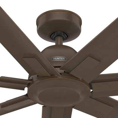 60 inch Downtown ENERGY STAR® Matte Bronze Damp Rated Ceiling Fan and Wall Control