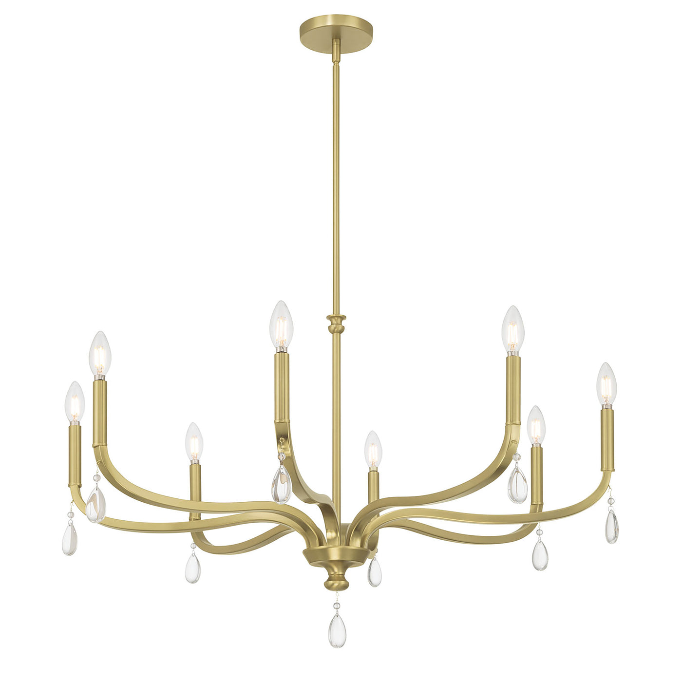 21.75'' Viremont Vintage Brass 8 Light Chandelier