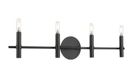 31.5'' Skyva Matte Black 4 Light Bath Vanity