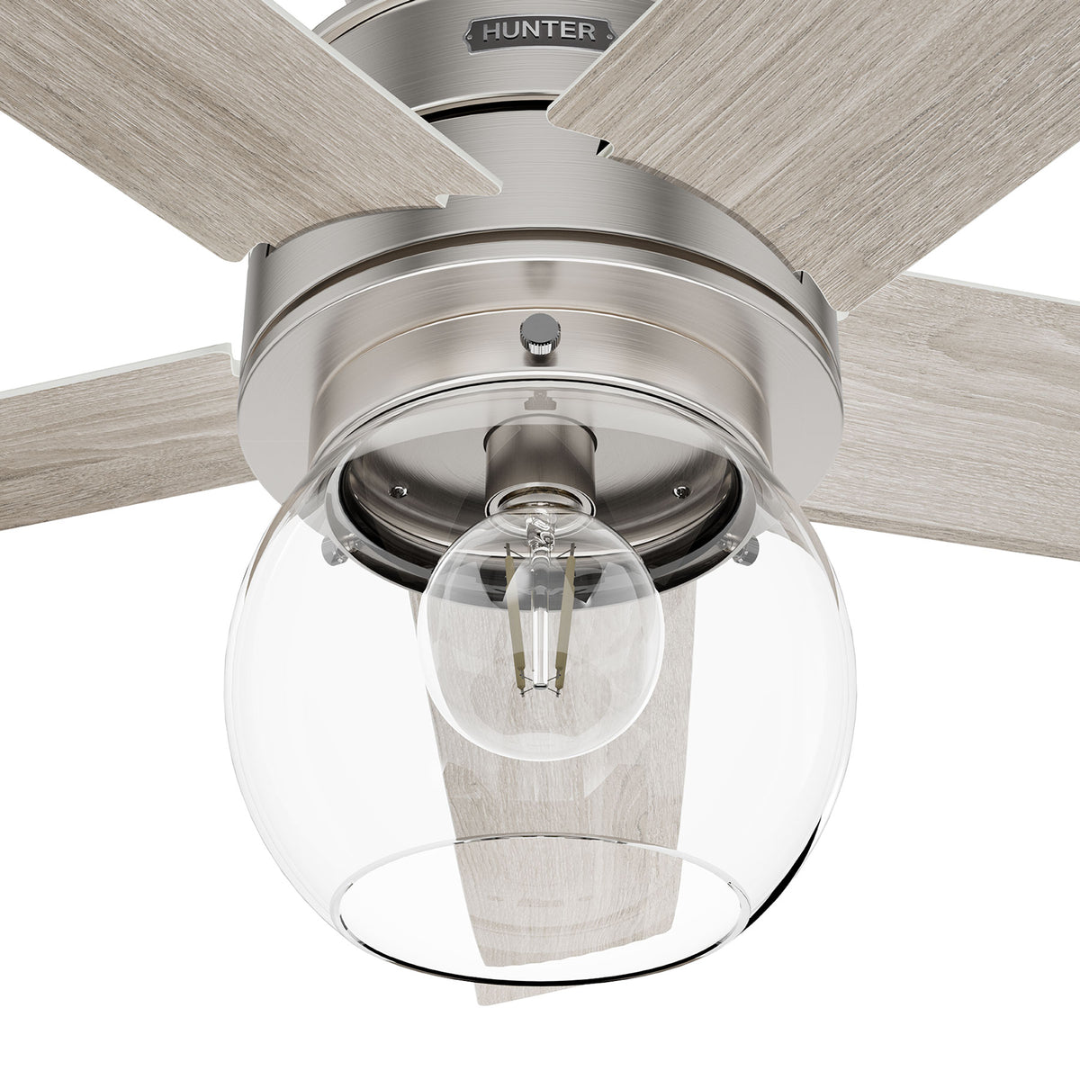 52 inch Xidane Brushed Nickel Ceiling Fan with LED Light Kit and Handheld Remote