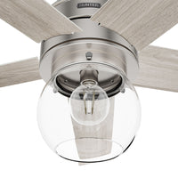 52 inch Xidane Brushed Nickel Ceiling Fan with LED Light Kit and Handheld Remote