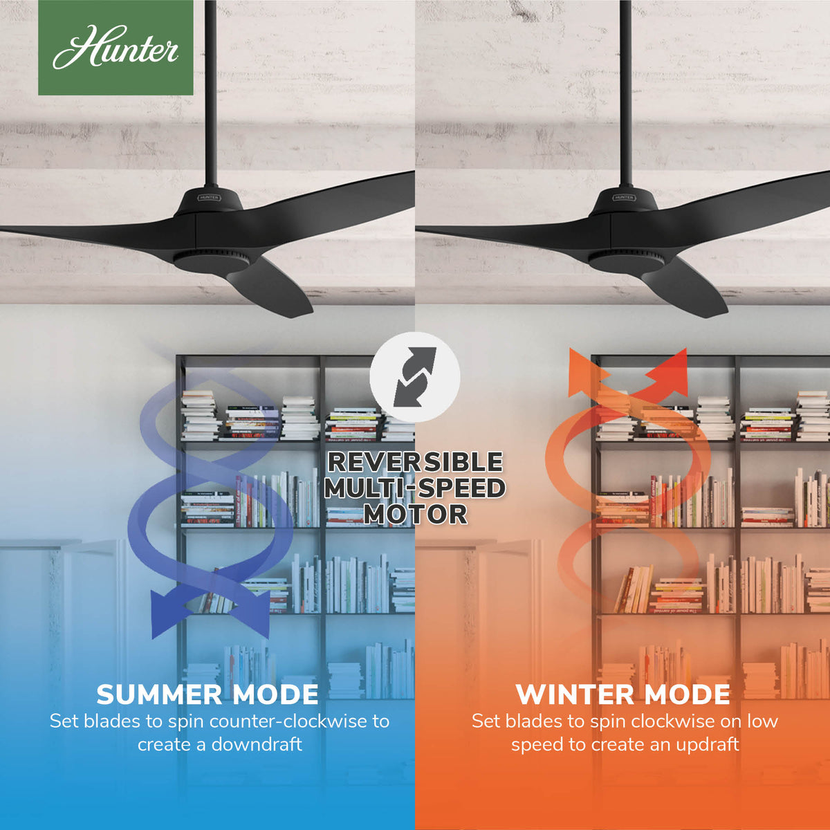 60 inch Mosley ENERGY STAR® Matte Black Damp Rated Ceiling Fan and Wall Control