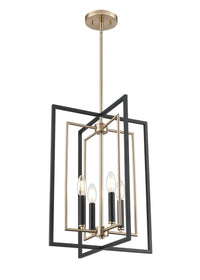 19.25'' Noelle Matte Black/Modern Gold 4 Light Pendant