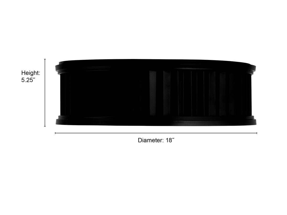 5.25'' Corvella Matte Black 3 Light Flush Mount