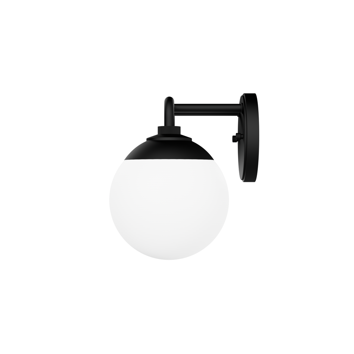 Hepburn 18-inch 2-light Matte Black Vanity Light with Cased White Glass