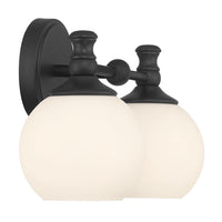 14.75'' Orlisse Matte Black 2 Light Bath Vanity