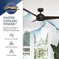 52 inch Trimaran Fresh White WeatherMax Indoor / Outdoor Ceiling Fan and Wall Control