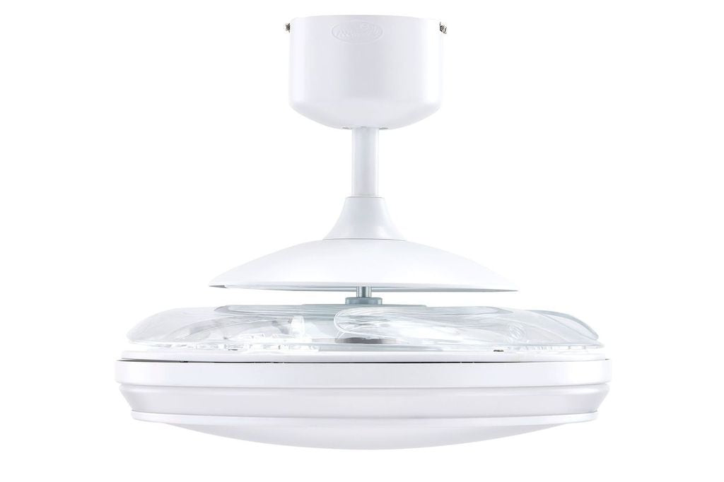 EVO1 48 Inch 1 Light White Fan with Retractable Blades and LED