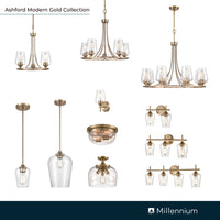 31'' Ashford Modern Gold 4 Light Bath Vanity