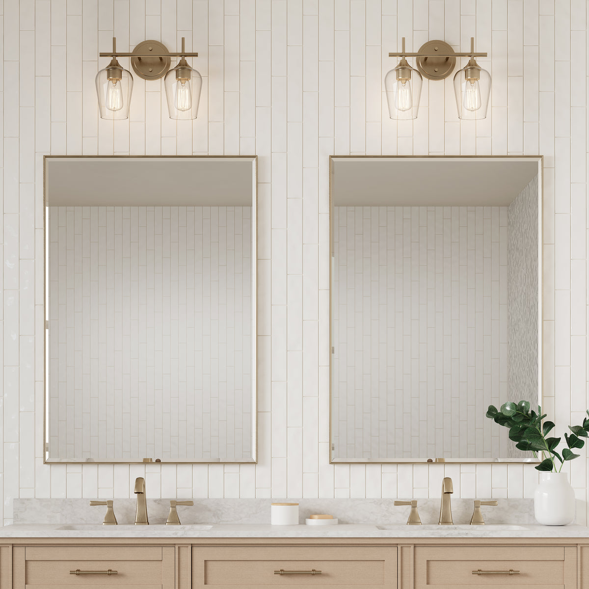 13.75'' Ashford Modern Gold 2 Light Bath Vanity