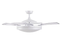 EVO2 48 Inch 3 Light White Fan with Retractable Blades