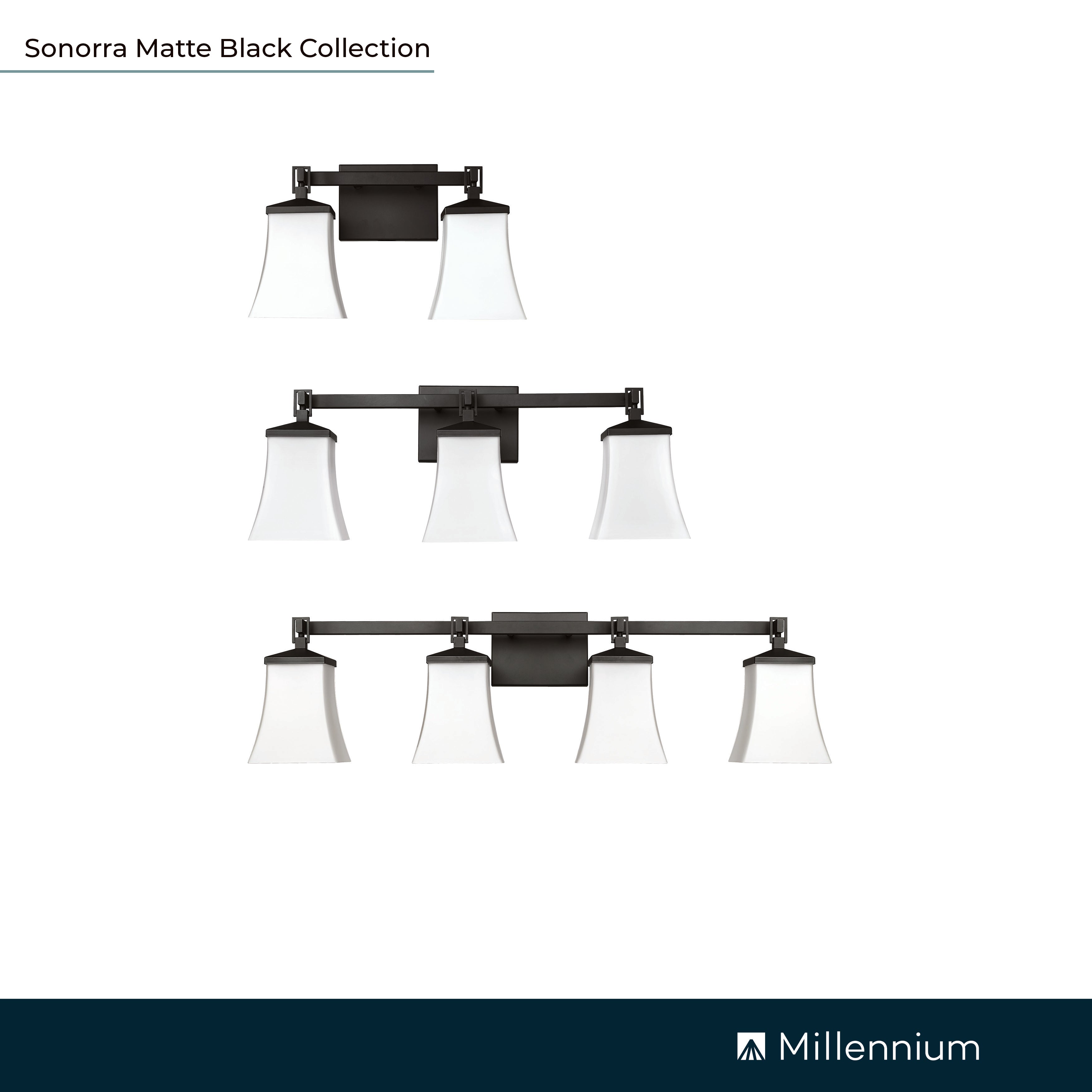 33.25'' Sonorra Matte Black 4 Light Bath Vanity