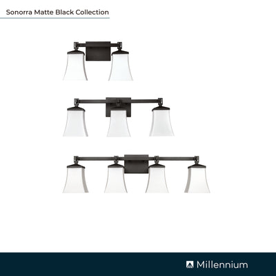 33.25'' Sonorra Matte Black 4 Light Bath Vanity