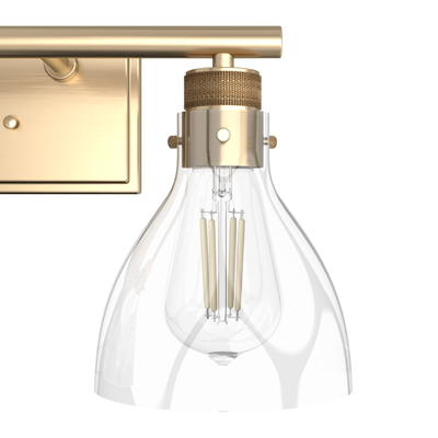 Van Nuys 23.5-inch 3-light Alturas Gold Vanity Light with Clear Glass