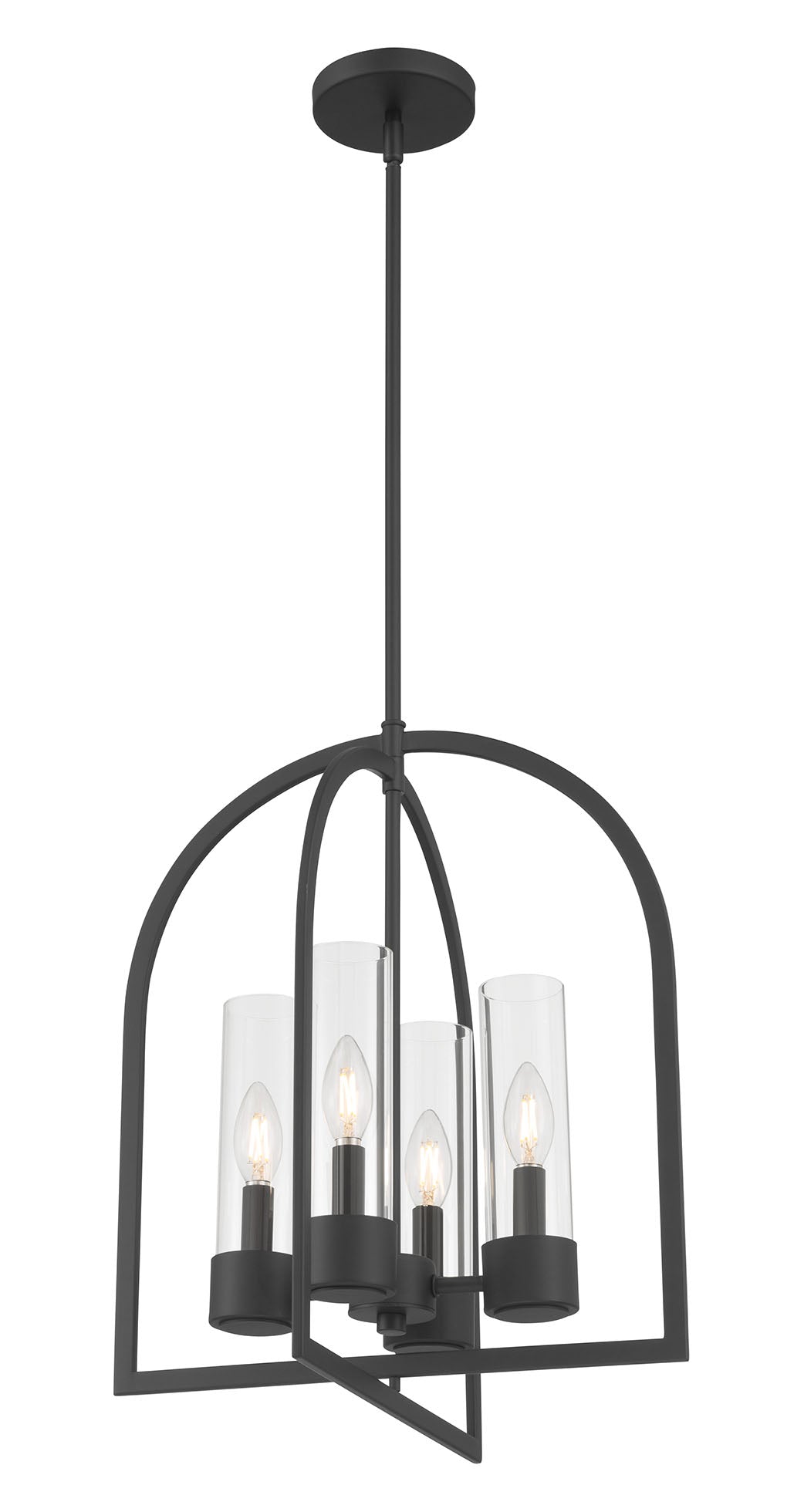 19.5'' Evandrel Matte Black 4 Light Pendant